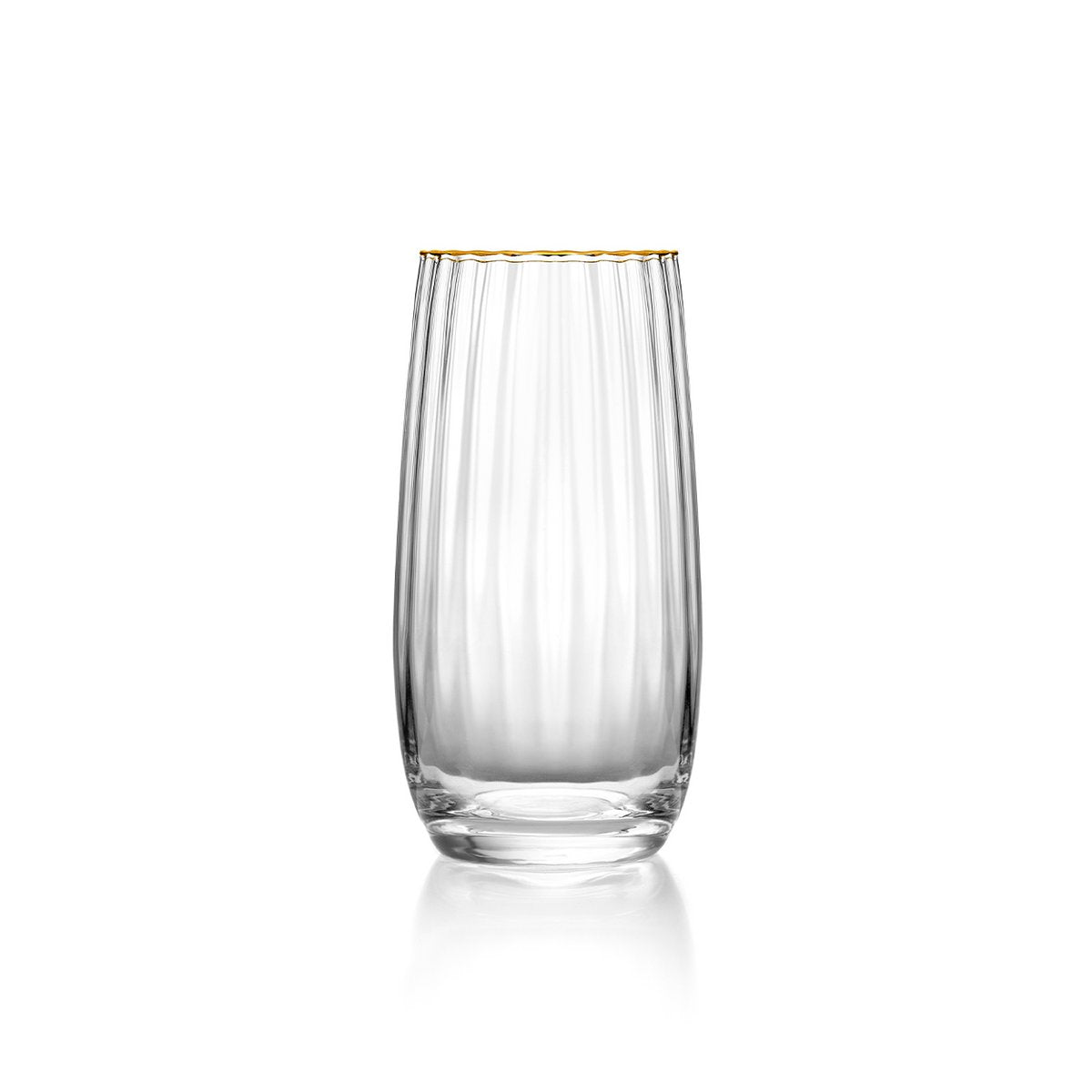 Verre highball en verre recyclé Golden Rim – Bord Or | Bazar Bizar