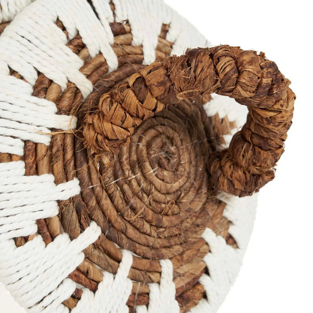 Panier en feuille de palmier The Little Bay – Blanc naturel – Taille S | Bazar Bizar