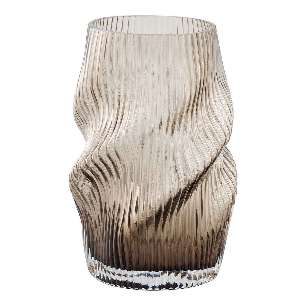 Vase en verre soufflé bouche marron – Ø17x25 cm