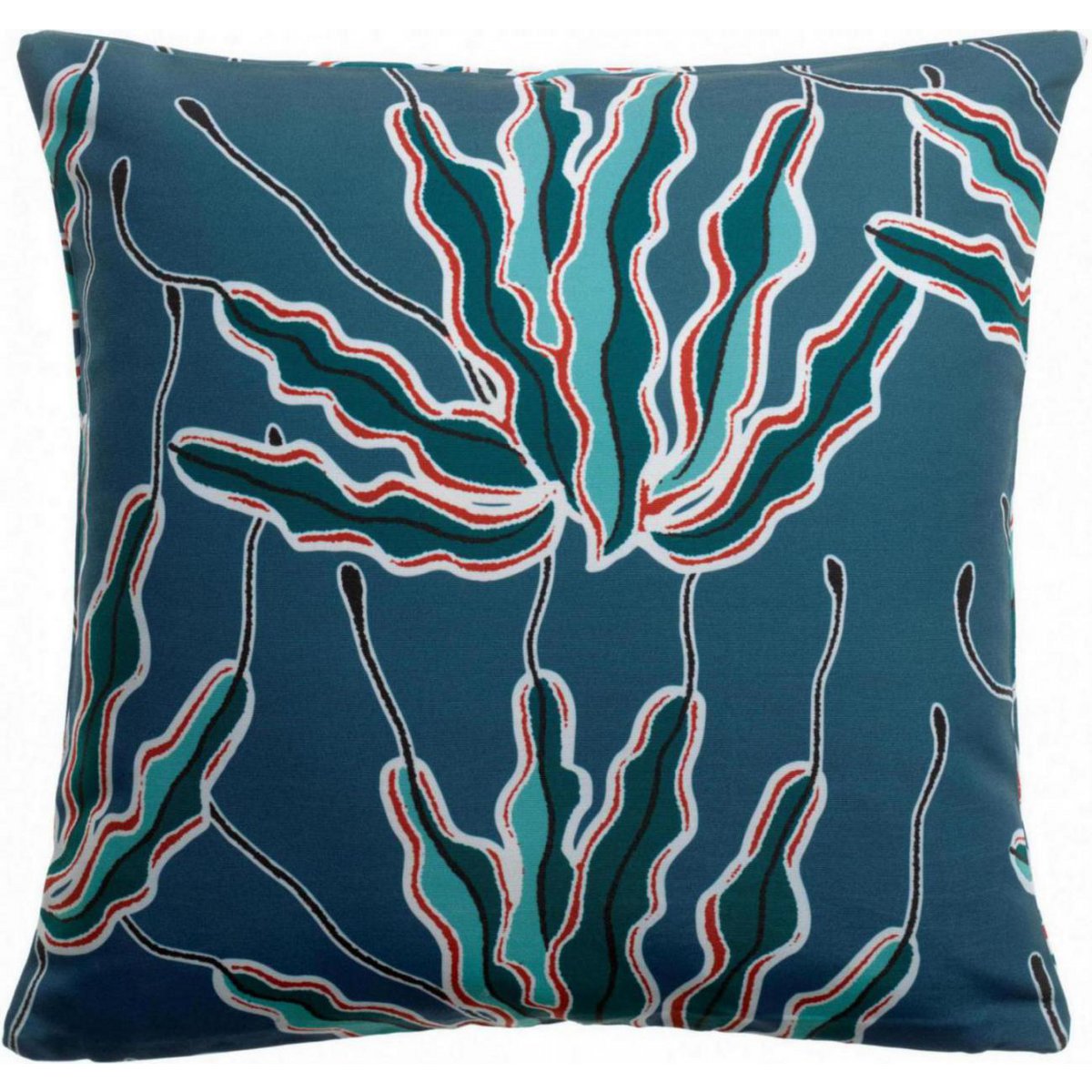 Coussin imprimé Alga outdoor Indigo 45 x 45