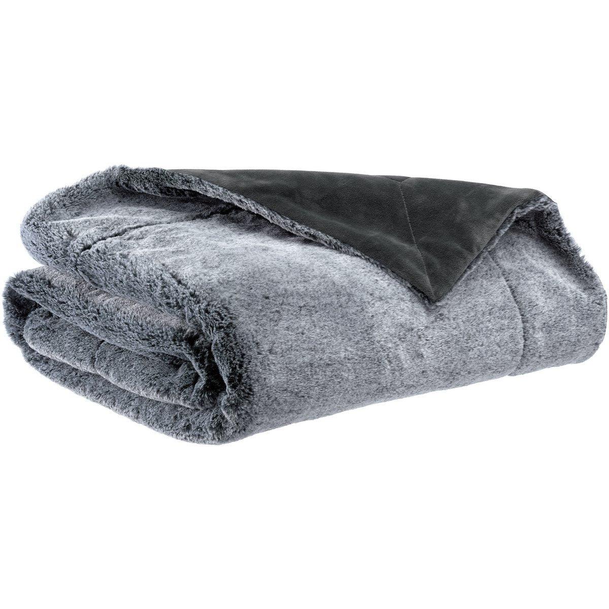 Plaid Kinta Tonnerre aspect polaire 130 × 160 cm