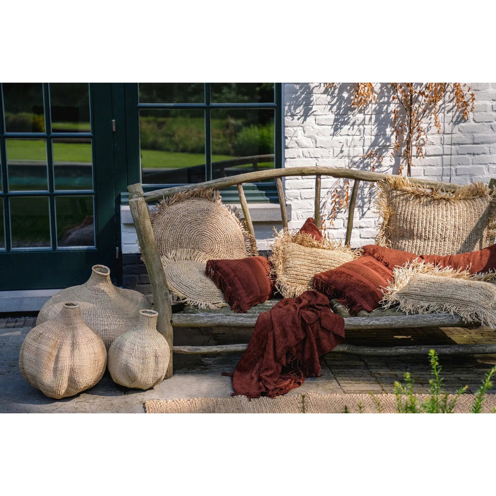 Housse de coussin longue Oh My Gee – Velours Bordeaux – 35×100cm | Bazar Bizar