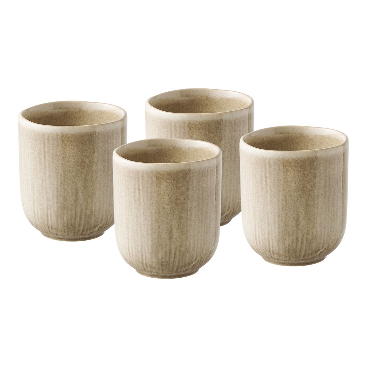 Tasse Viola, céramique, beige, ø8x9,5 cm, lot de 4