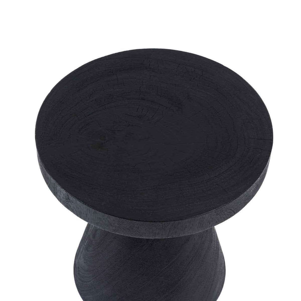 Table d’appoint en bois de suar Gravity – Noir | Bazar Bizar