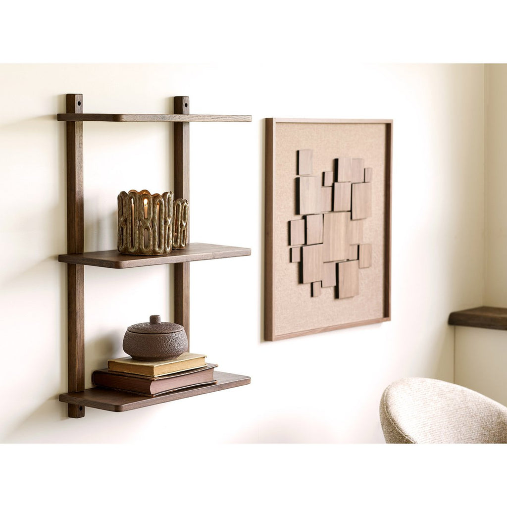 Étagère murale Townsville chêne marron foncé – 50 × 20 × 75 cm