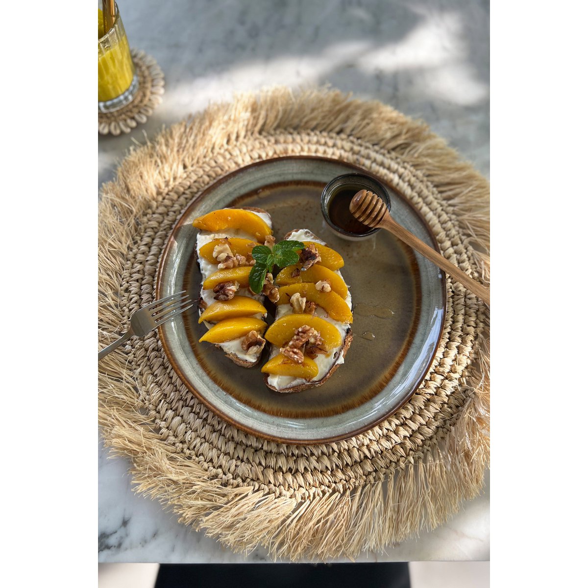 Assiette à salade en grès Comporta – M | Bazar Bizar
