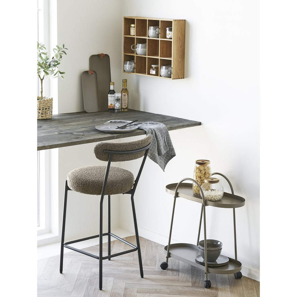 Plateaux en acier marron, lot de 2