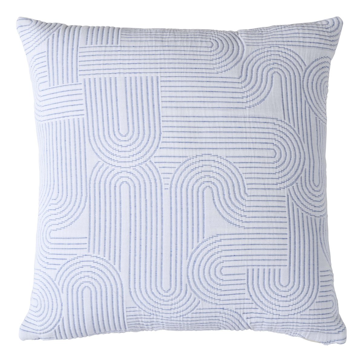Coussin Kiko Indigo en coton à motifs géométriques 45 × 45 cm