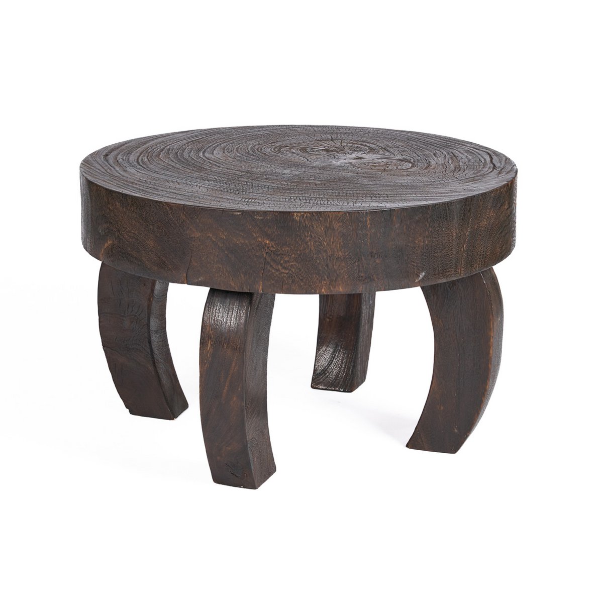Table basse en bois de manguier Octo Chic – Noyer foncé | Bazar Bizar