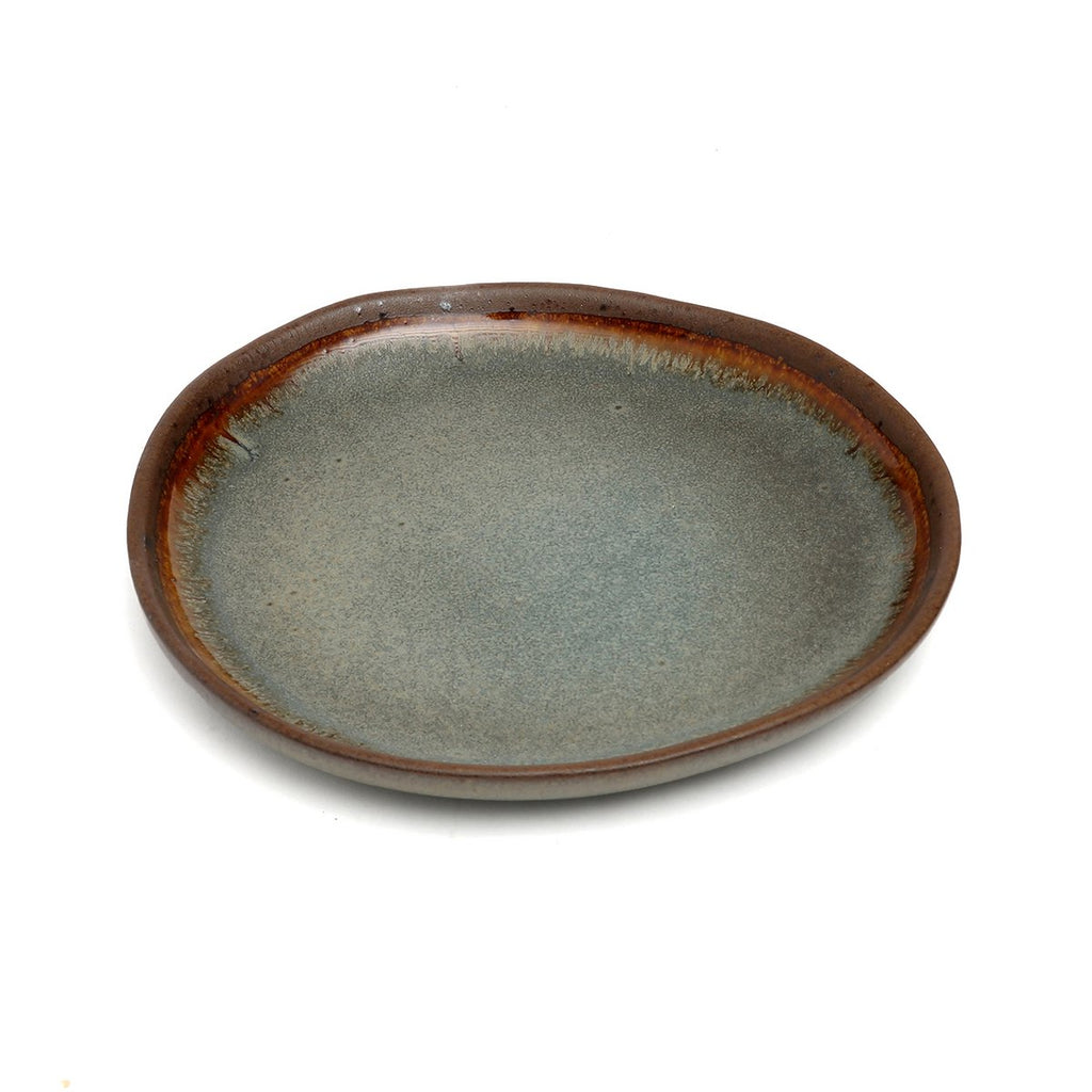 Assiette apéritif en grès Côa – Gris Bleué | Bazar Bizar