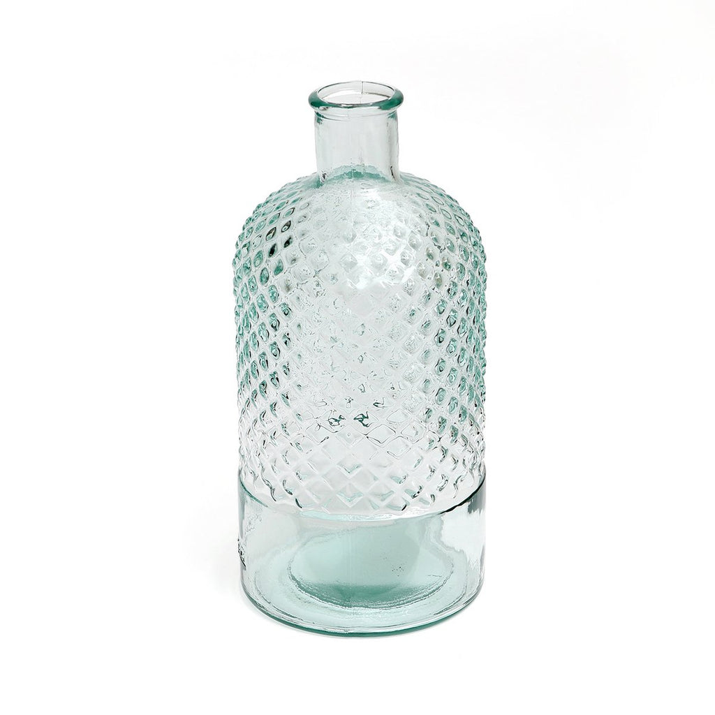 Bouteille Zuanshí en verre bleu 28 cm