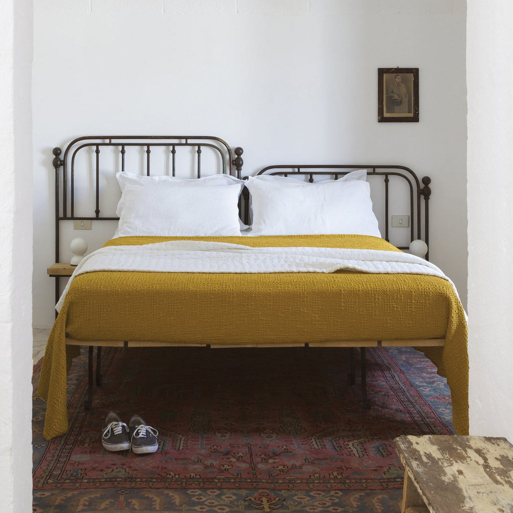 Plaid Stonewashed Tana Maïs – 140 x 200 cm