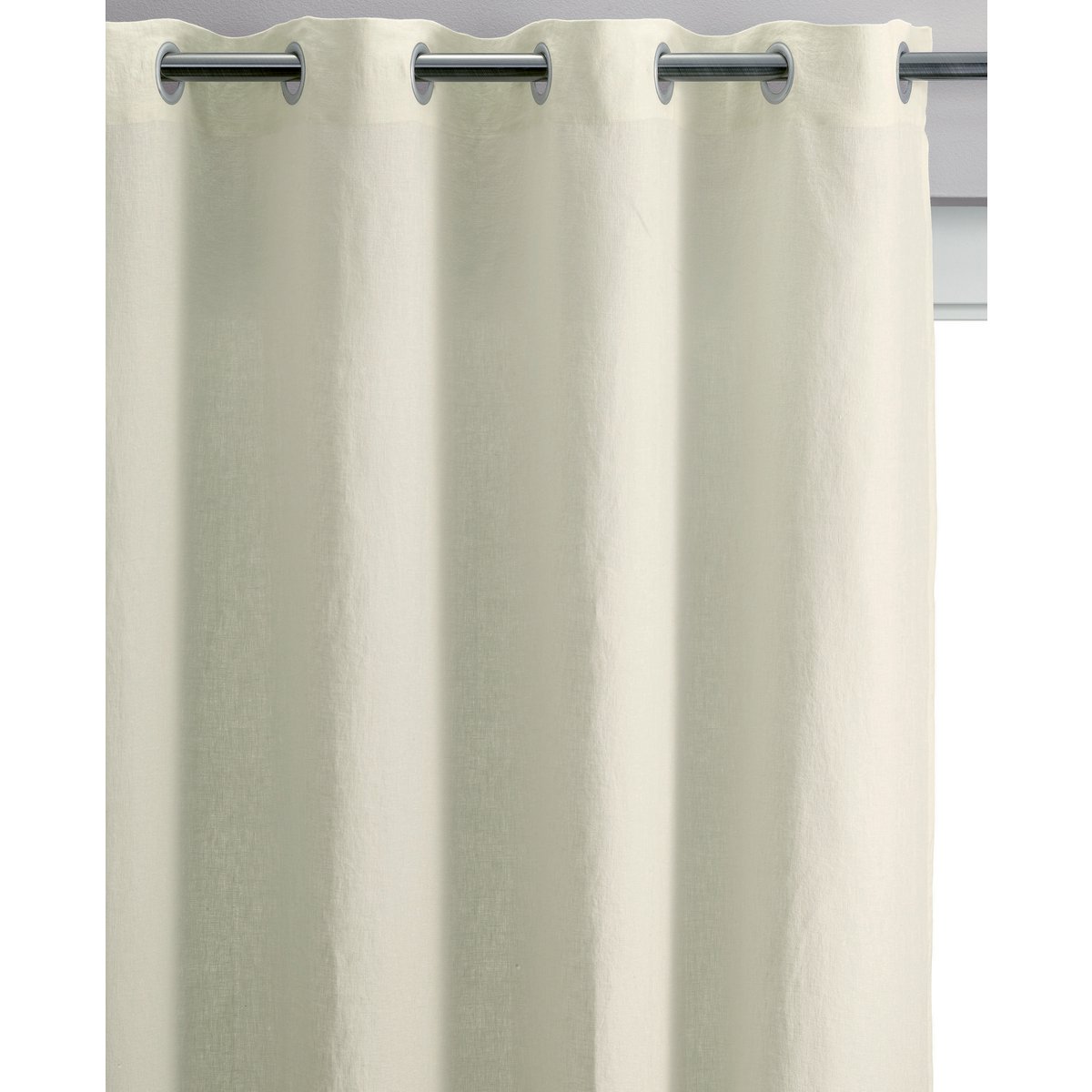 Rideau stonewashed Zeff Craie 140 x 280
