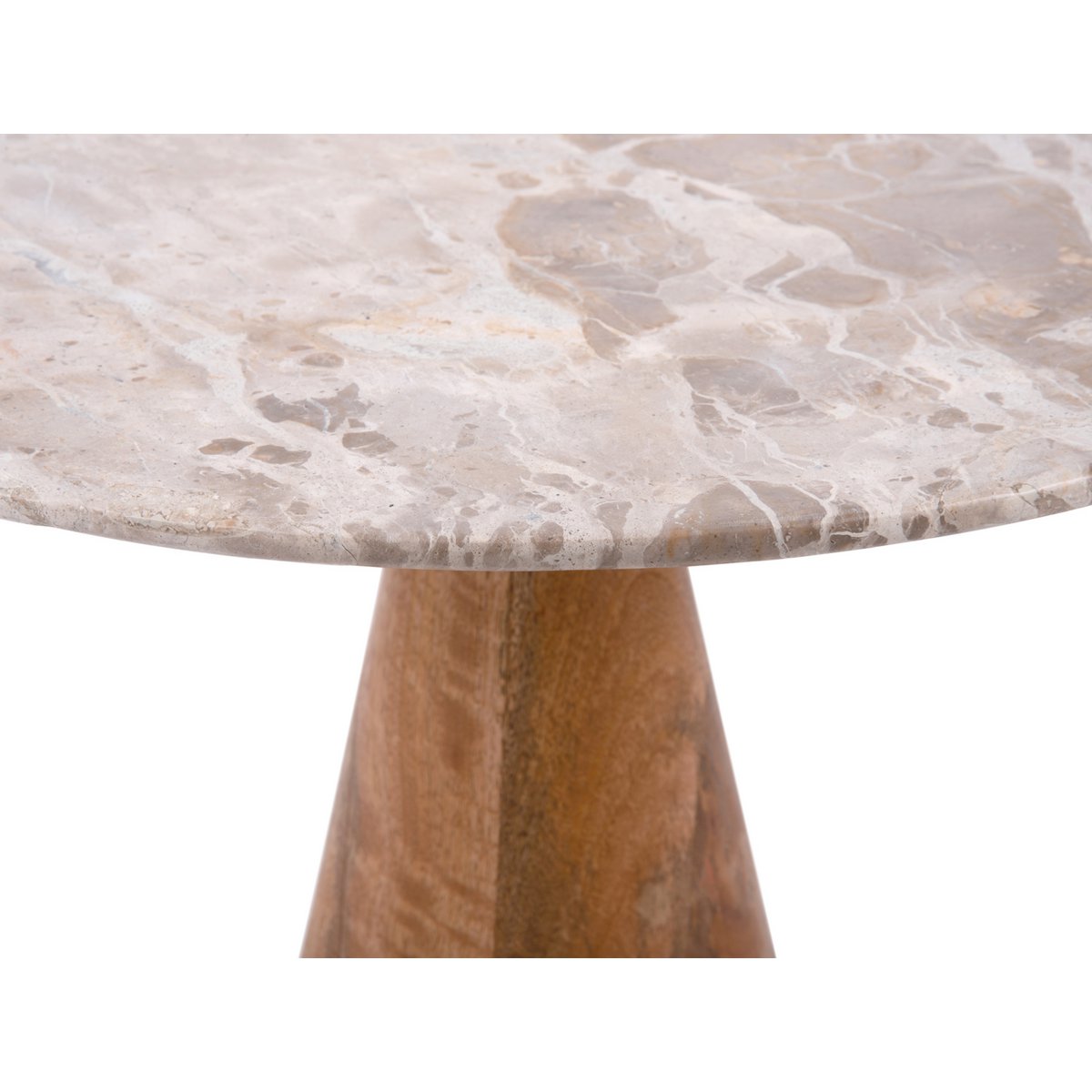 Table d'Appoint Force Marbre et Manguier