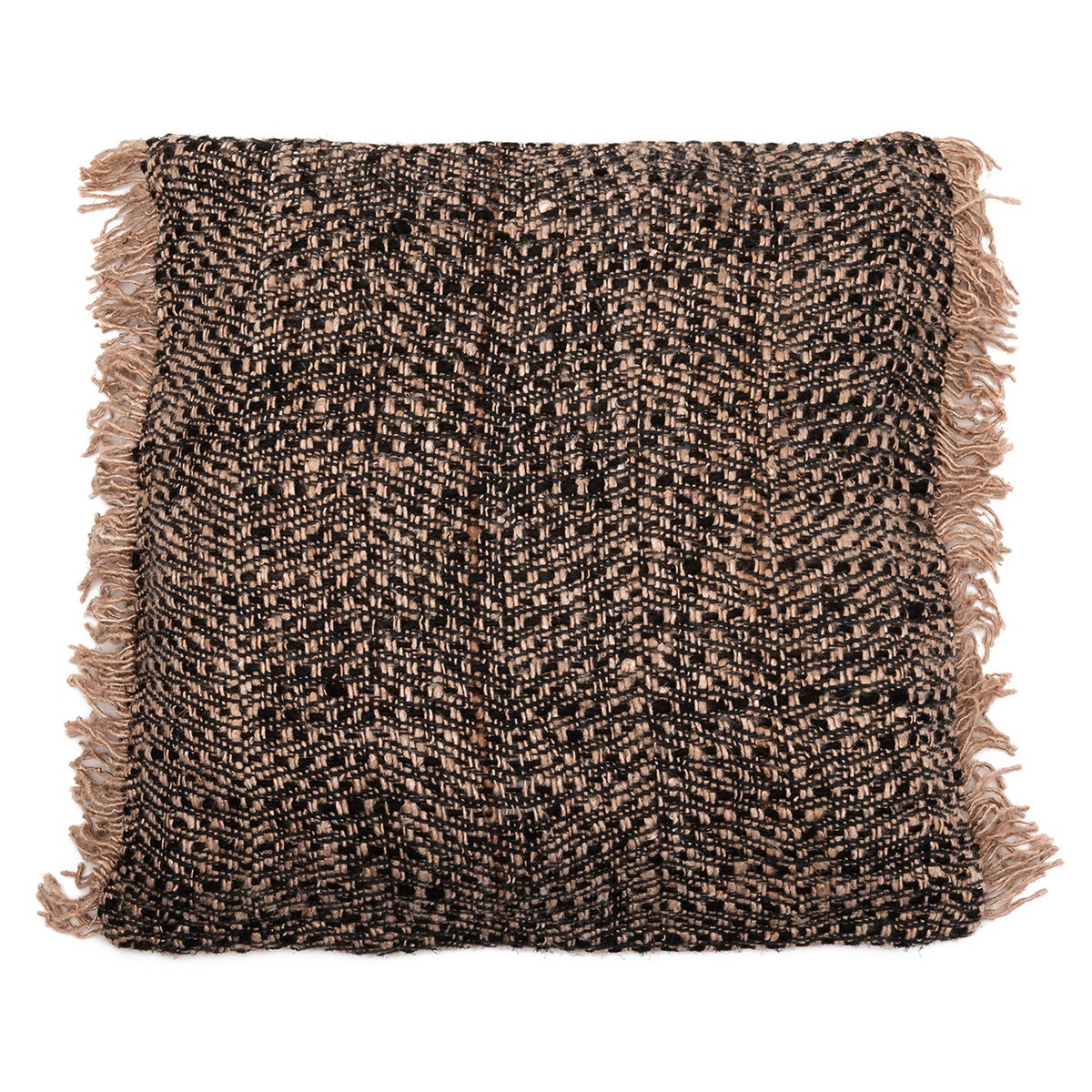 Housse de coussin en coton Oh My Gee – Cuivre Noir – 60×60cm | Bazar Bizar