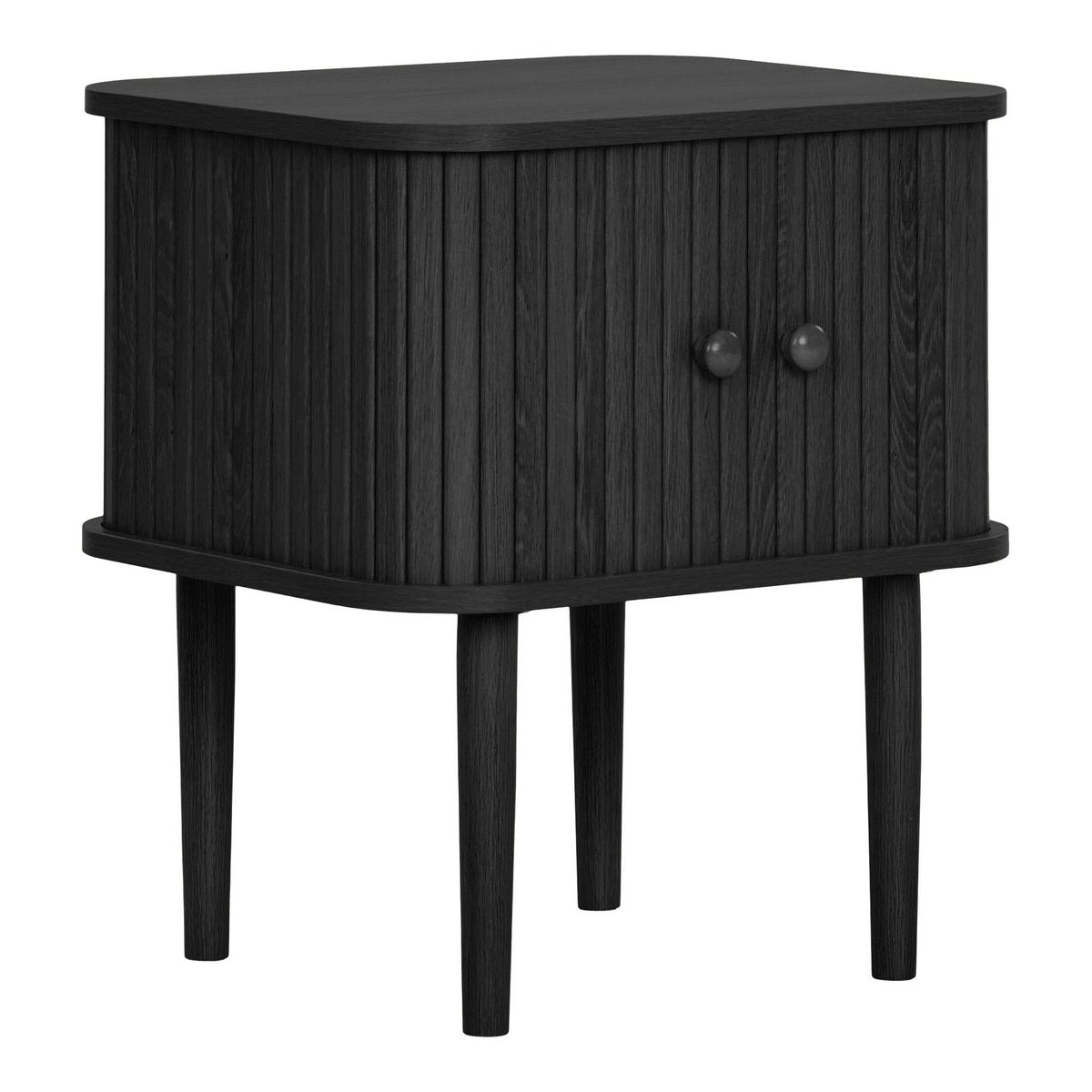 Table d’appoint Nikko noire – 2 portes – 45 × 40 × 50,5 cm