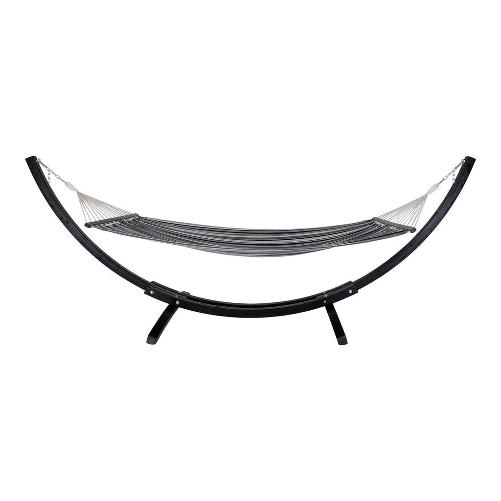 Hamac Tripoli - Gris/Noir, Polyester/Coton, Mélèze, 320x120x120cm