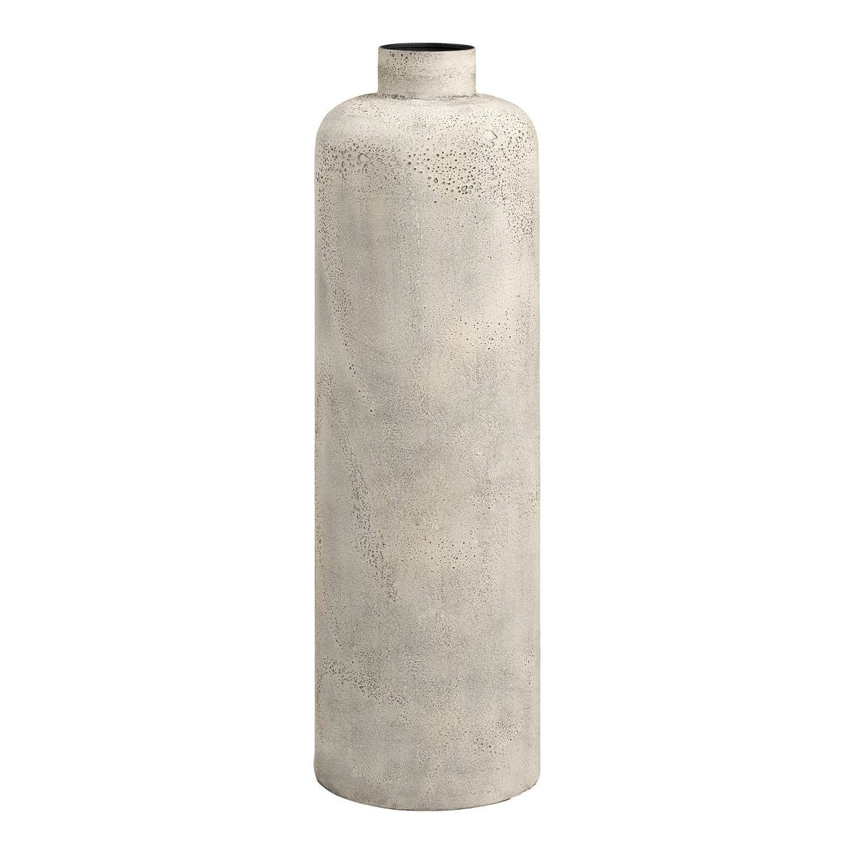 Pot Décoratif Hou - Métal Beige Antique, Ø24x78,5 cm
