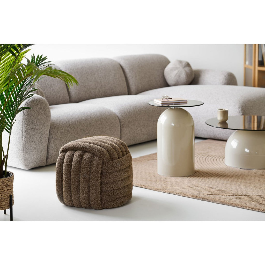 Pouf Napier – Marron, 48x48x43 cm