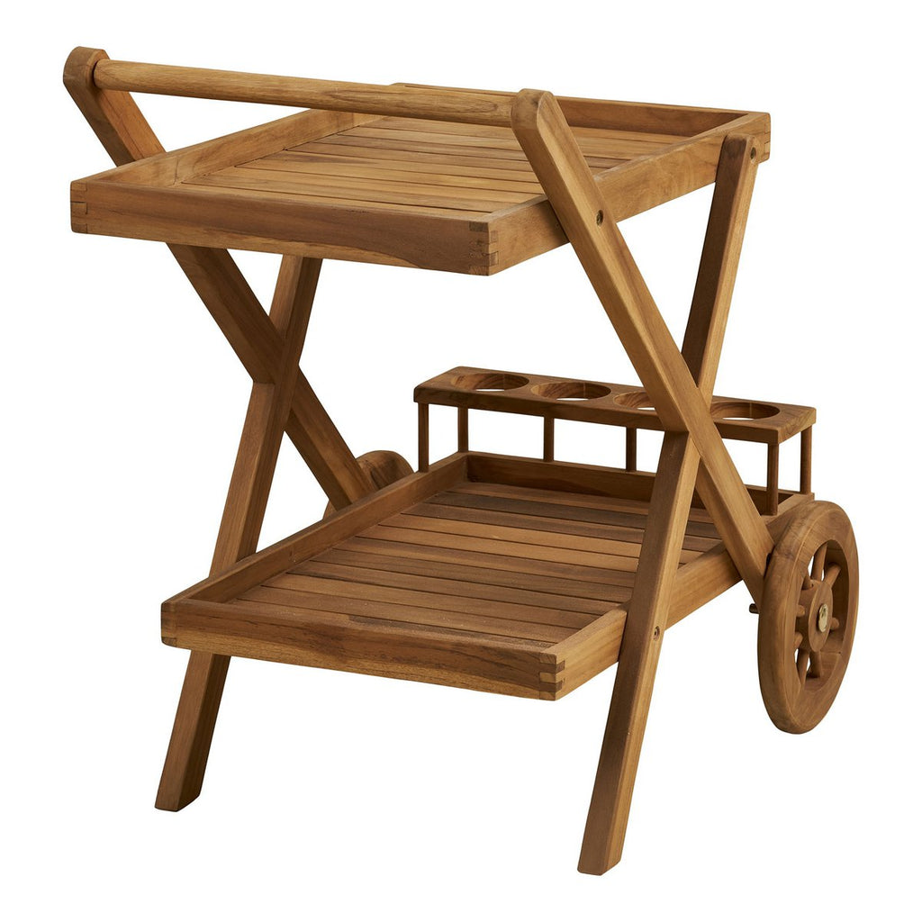 Chariot à Thé Pasaku - Teck Naturel, 86x50x81 cm