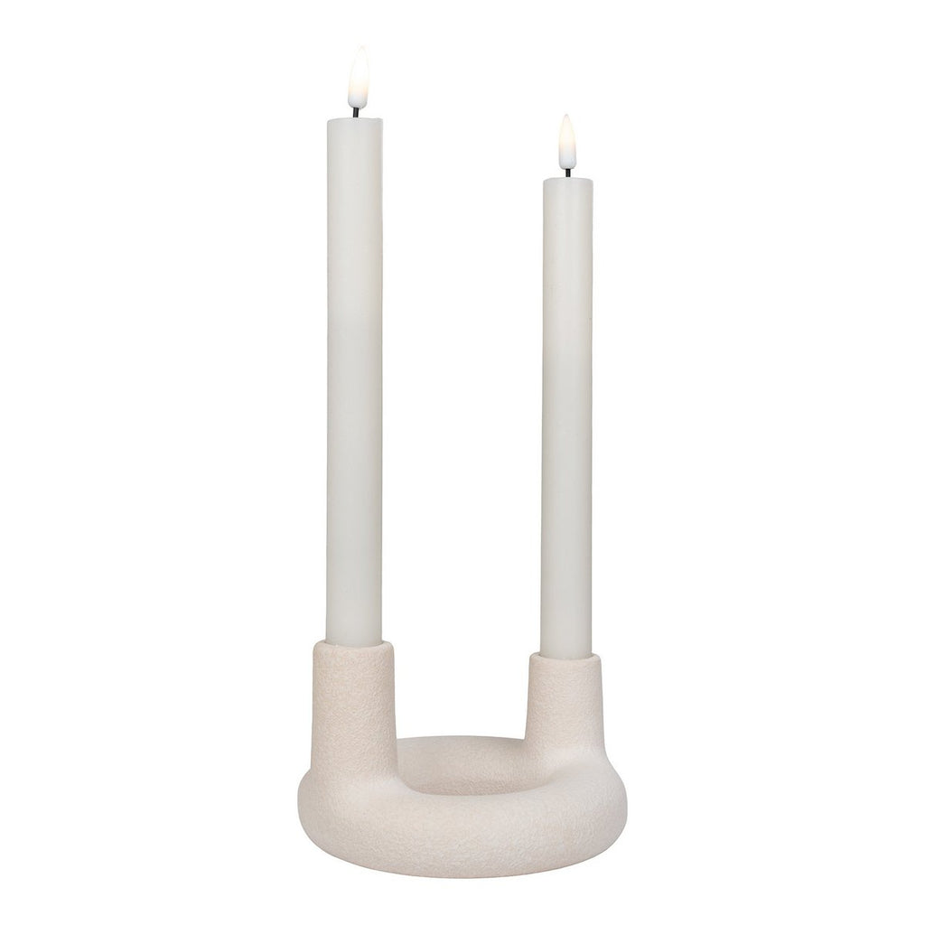 Bougeoir en céramique – Beige