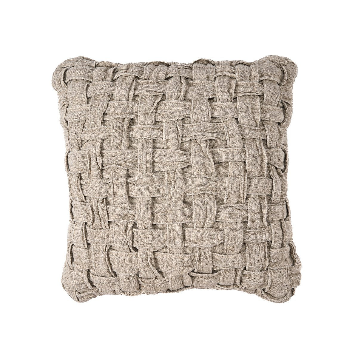Housse de coussin en lin Crosier – Naturel – 50×50cm | Bazar Bizar