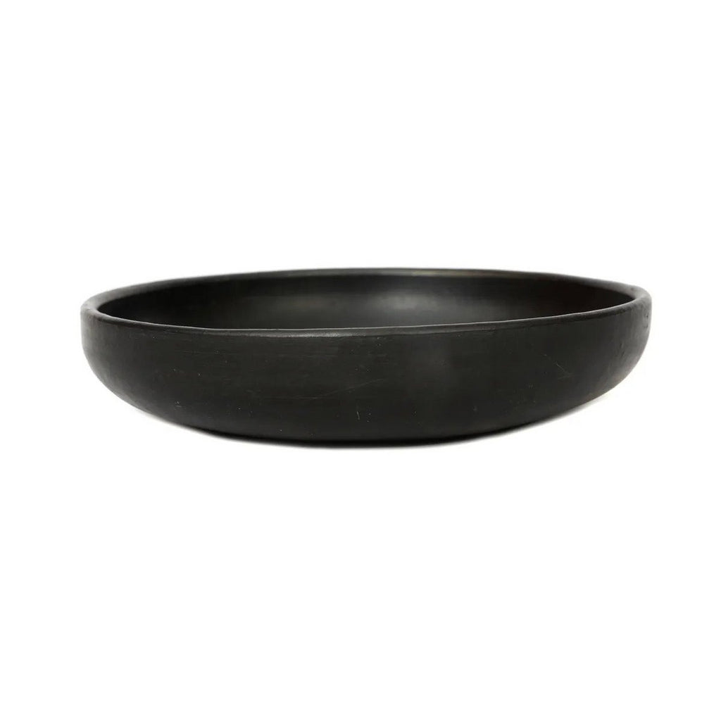 Assiette creuse en terre cuite Brûlée – Noir – M | Bazar Bizar