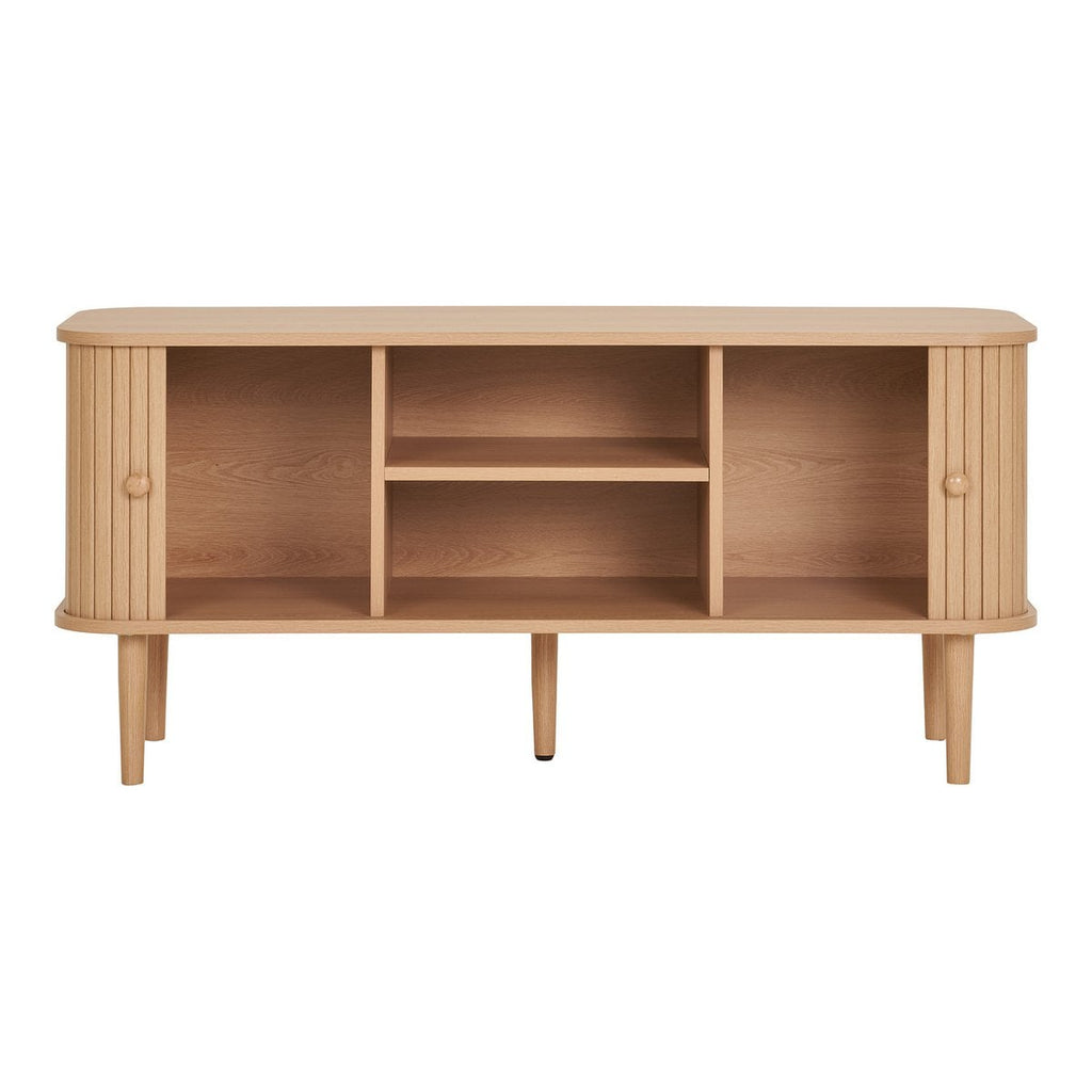 Banc TV Nikko - MDF & Pin Naturel, 113x40x51,5 cm