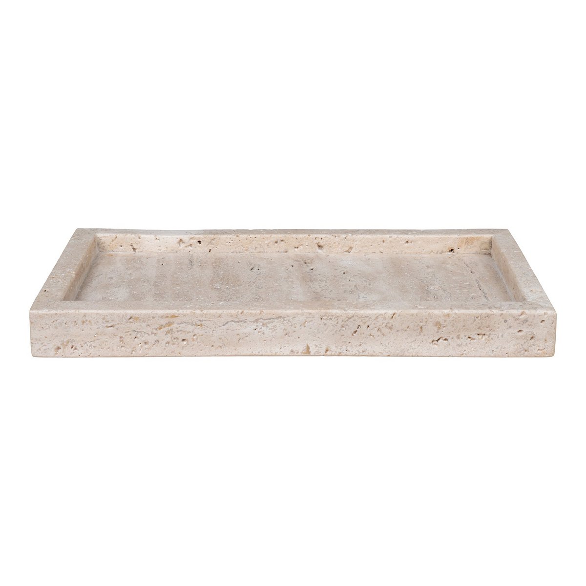 Plateau en Travertin Naturel – 30,5x15 cm
