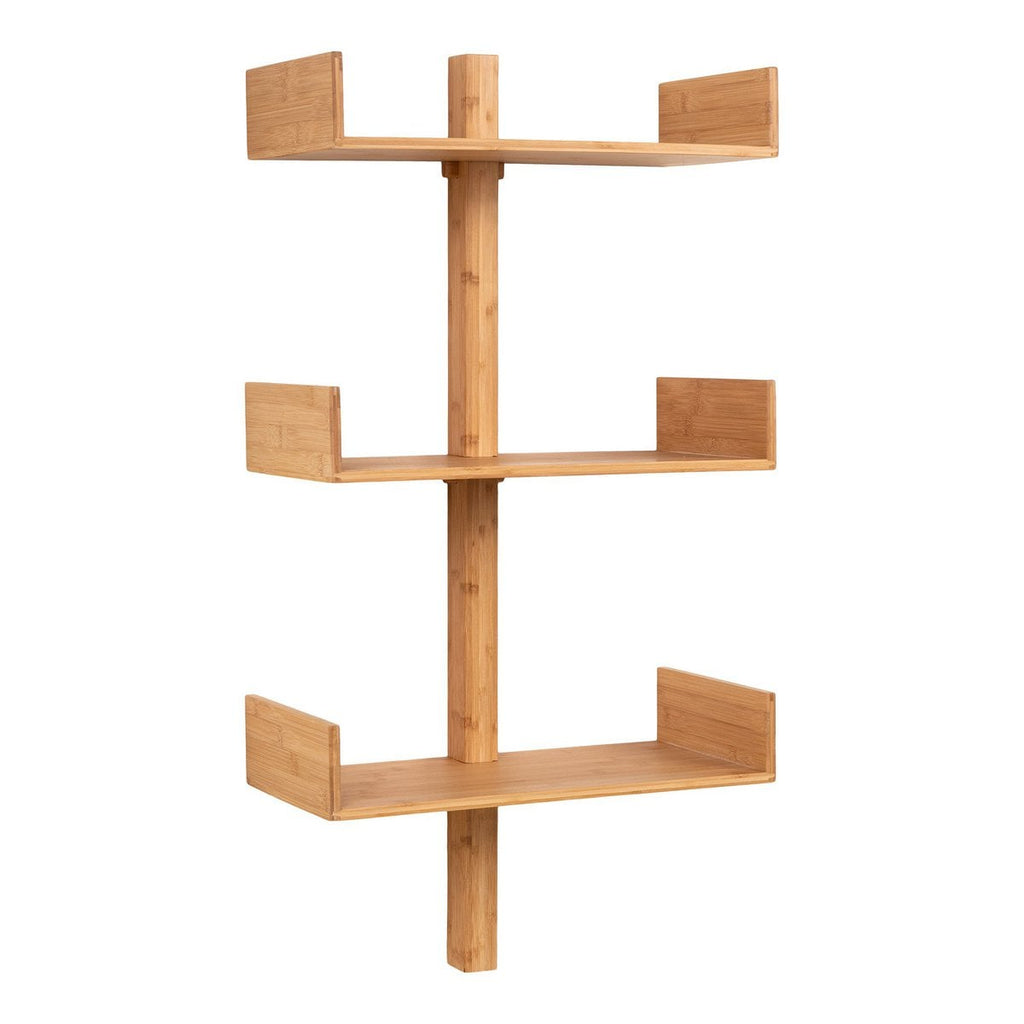 Étagère Murale Villa - Bambou Naturel, 50x25x102 cm