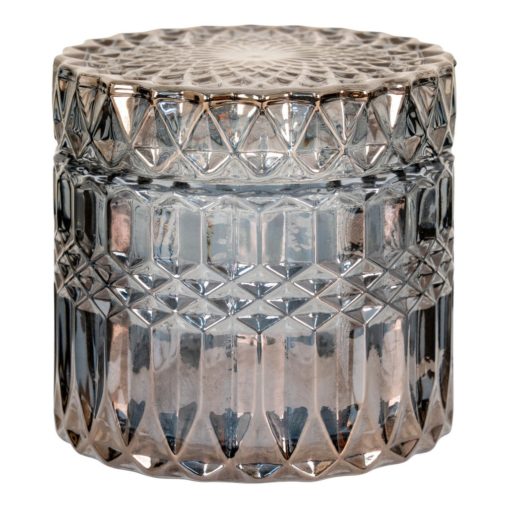 Pots décoratifs en verre fumé – Lot de 2