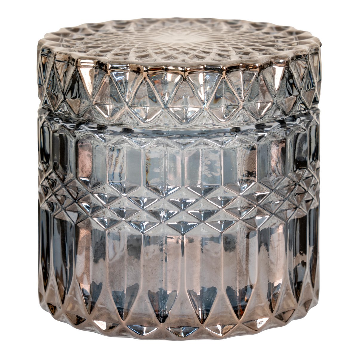 Pots décoratifs en verre fumé – Lot de 2