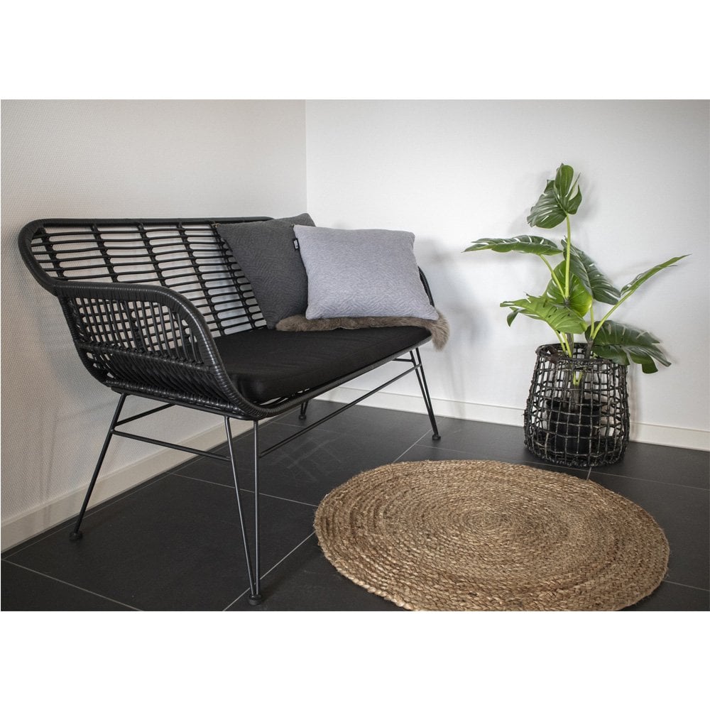 Tapis Bombay - Jute Tressé Naturel, Ø90 cm