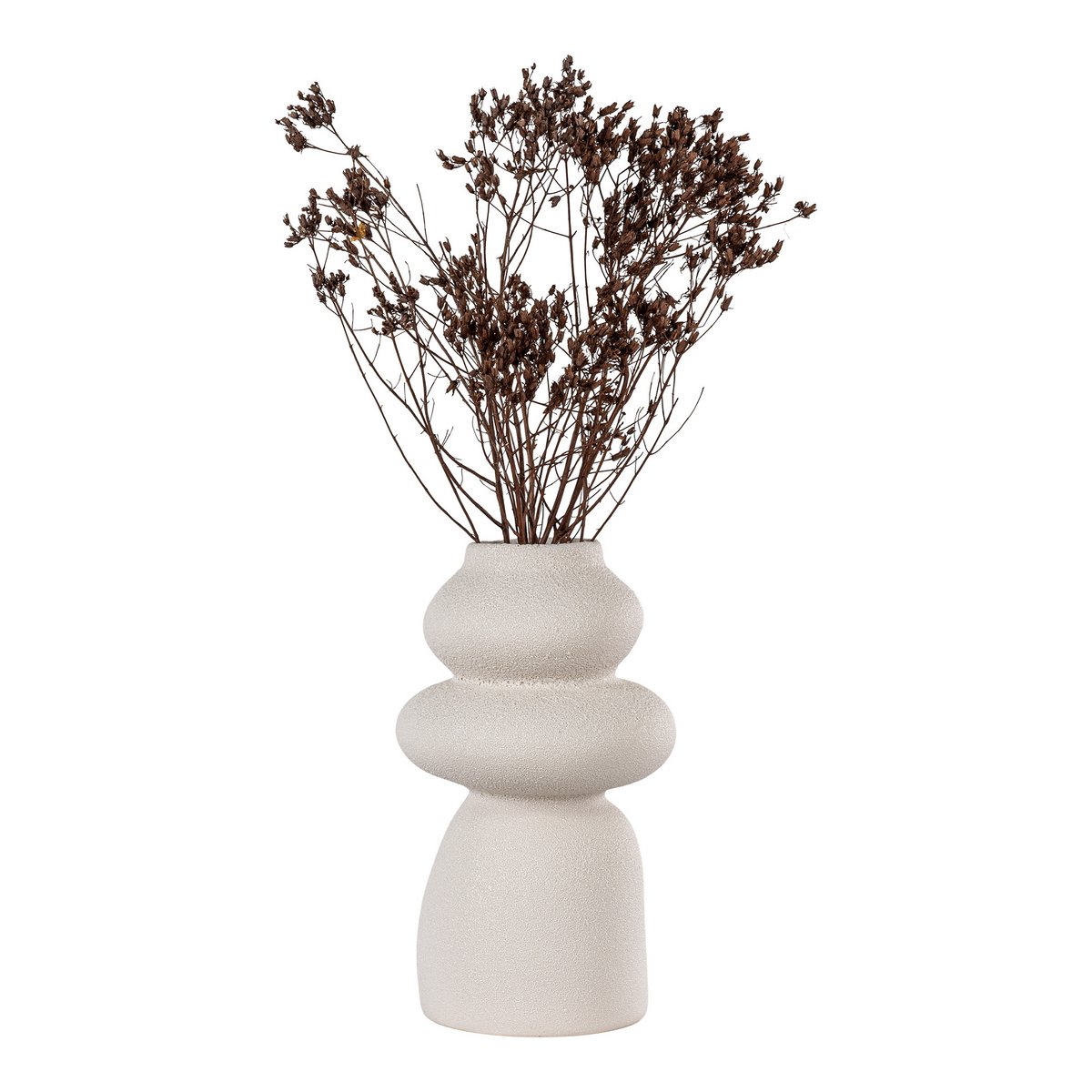 Vase - Beige, Grès, Ø14,5x26,5 cm