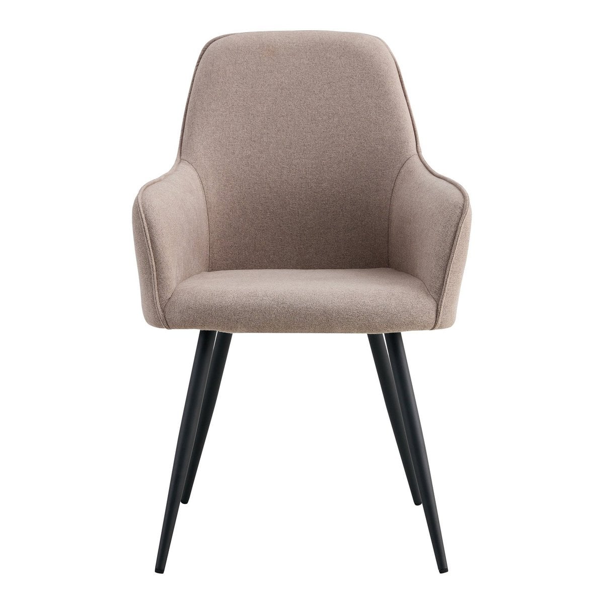 Chaise de salle à manger Harbo - Pierre, pieds noirs - Lot de 2