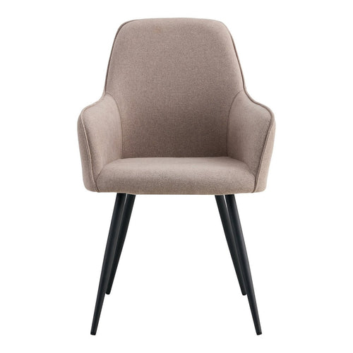 Chaise de salle à manger Harbo - Pierre, pieds noirs - Lot de 2