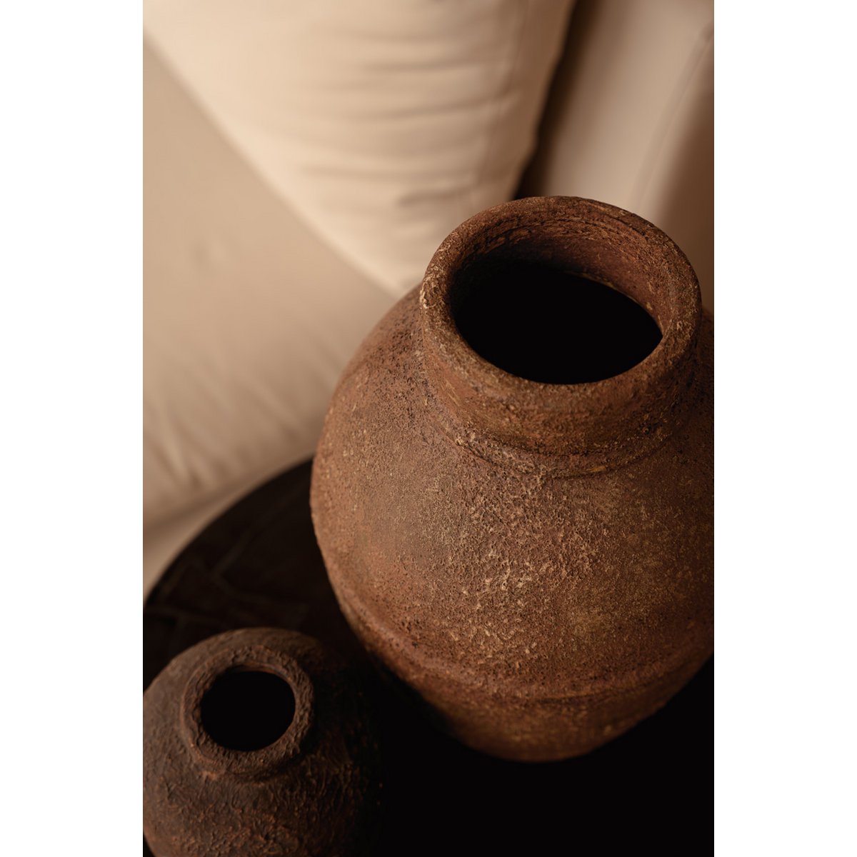 Vase Amphora Rustica en terre cuite 40 cm