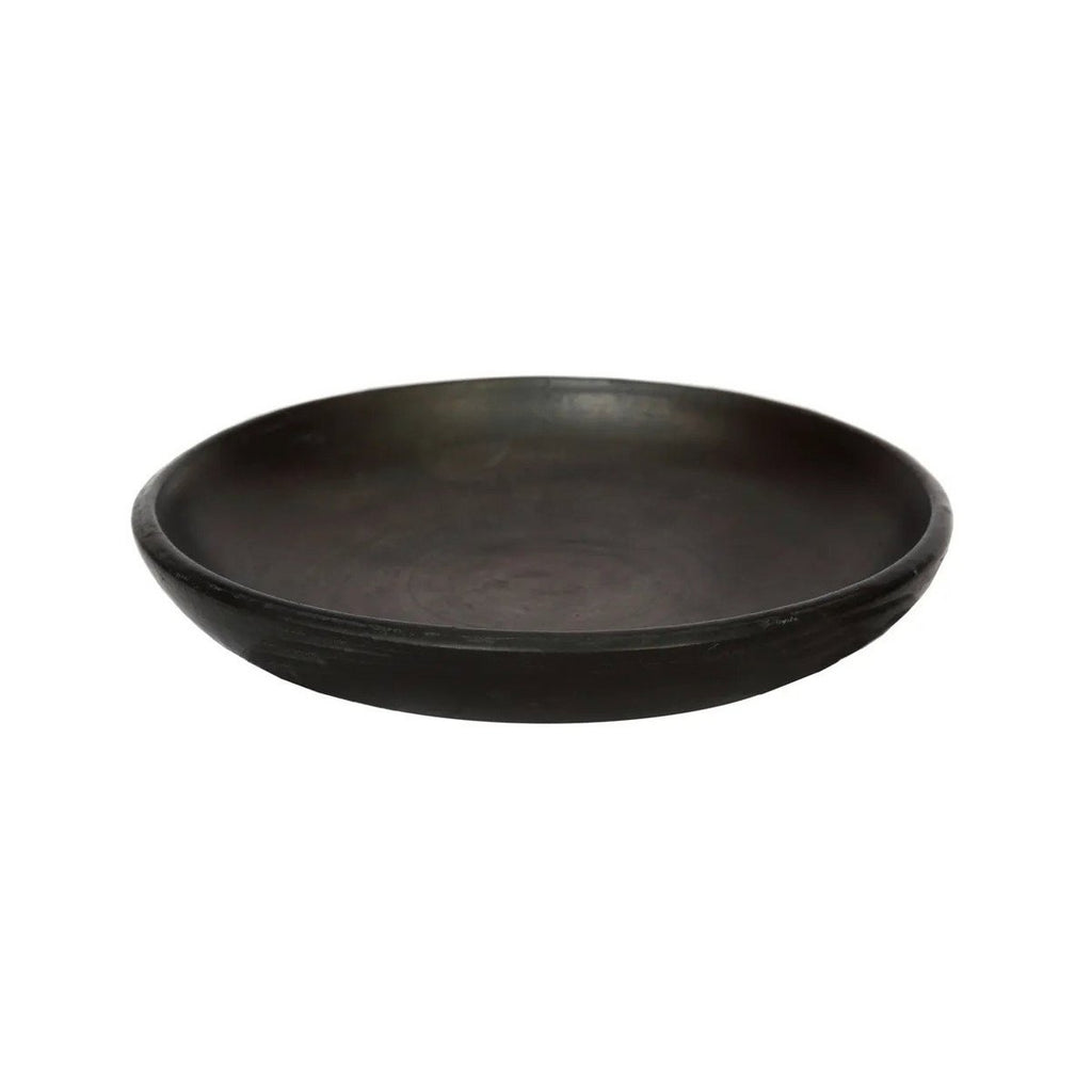 Assiette en terre cuite brûlée Burned Classic – Noir – M | Bazar Bizar