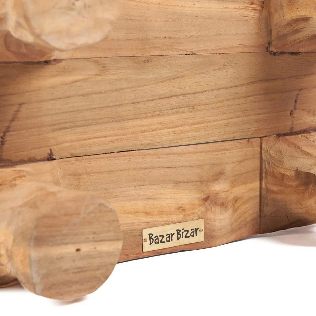 Plateau en bois de teck Delish – Naturel – 30×20cm | Bazar Bizar