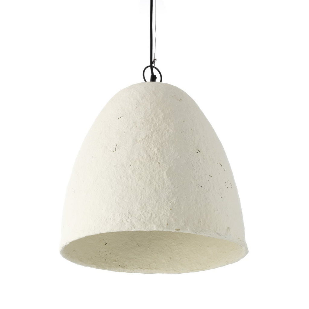 Suspension en papier mâché Savana – Blanc – L | Bazar Bizar