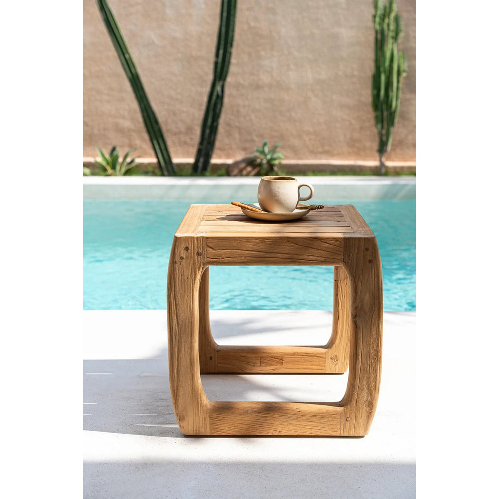 Assiette apéritif en grès Cascais – Blanc & Or | Bazar Bizar