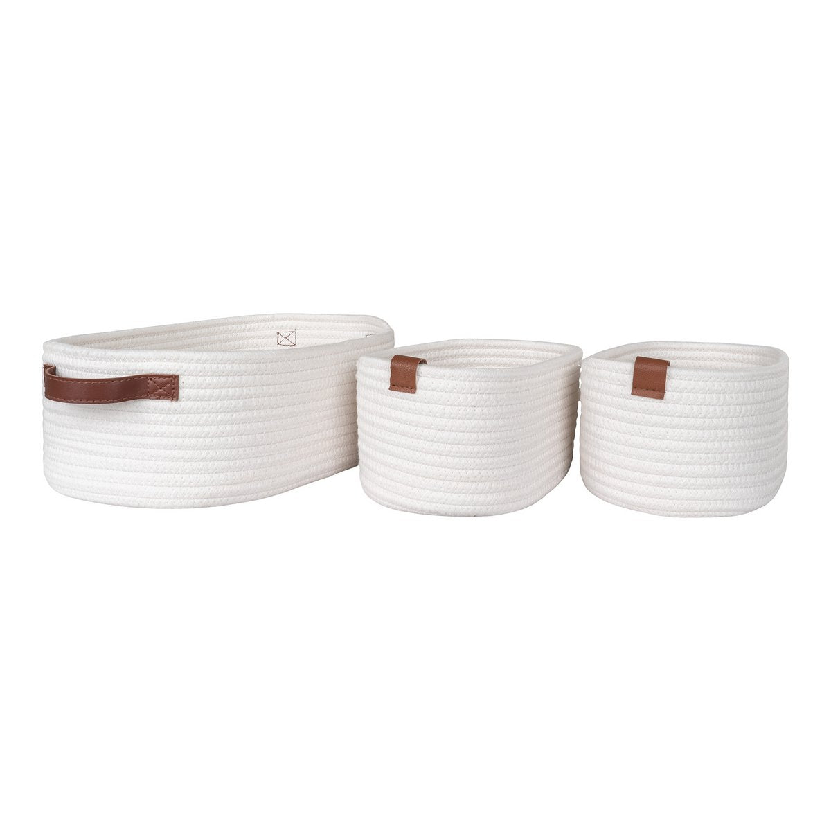 Paniers Jarana - Blanc, lot de 3
