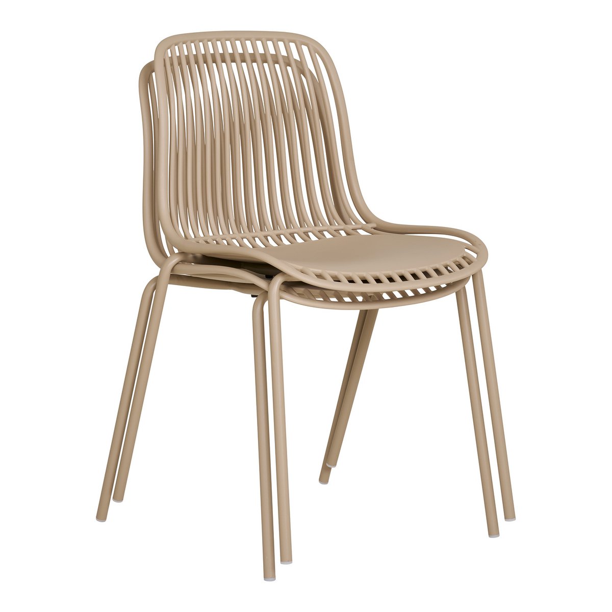 Chaise de jardin Branson – PP sable empilable (lot de 4)