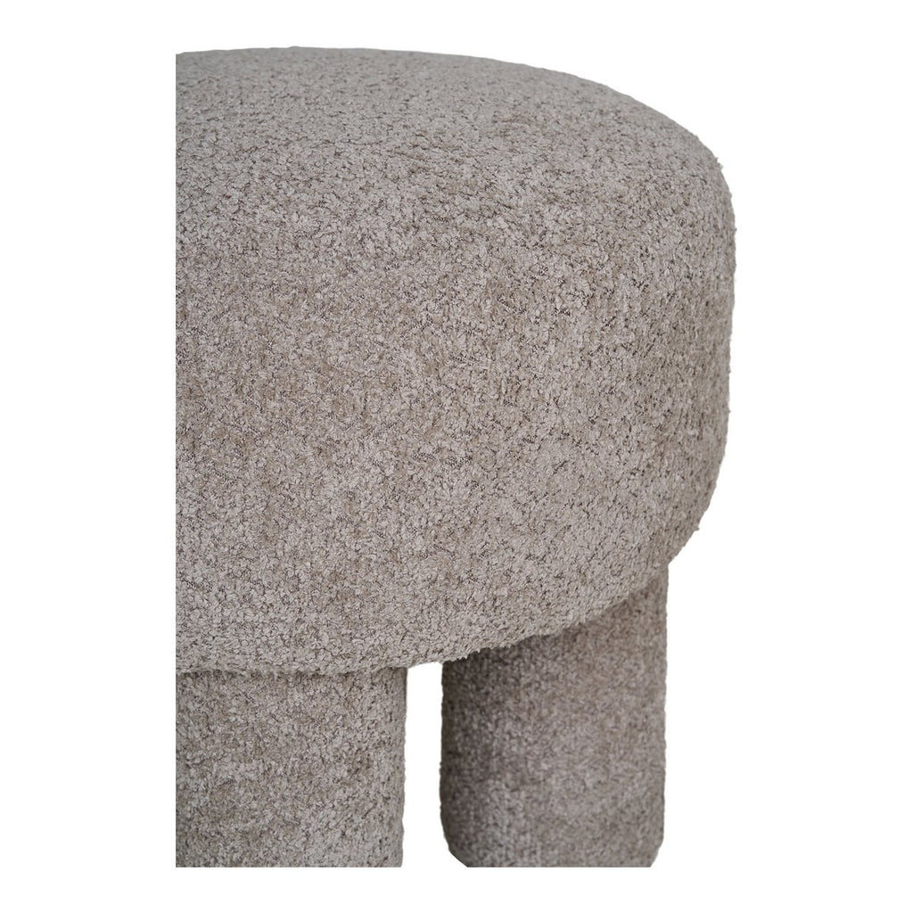 Pouf Canberra - Gris Clair, Ø43x43 cm