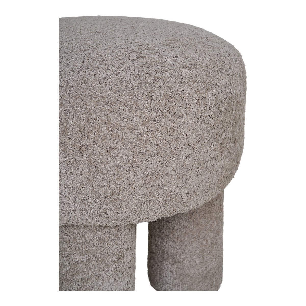 Pouf Canberra - Gris Clair, Ø43x43 cm