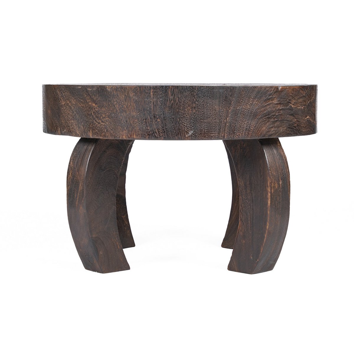Table basse en bois de manguier Octo Chic – Noyer foncé | Bazar Bizar
