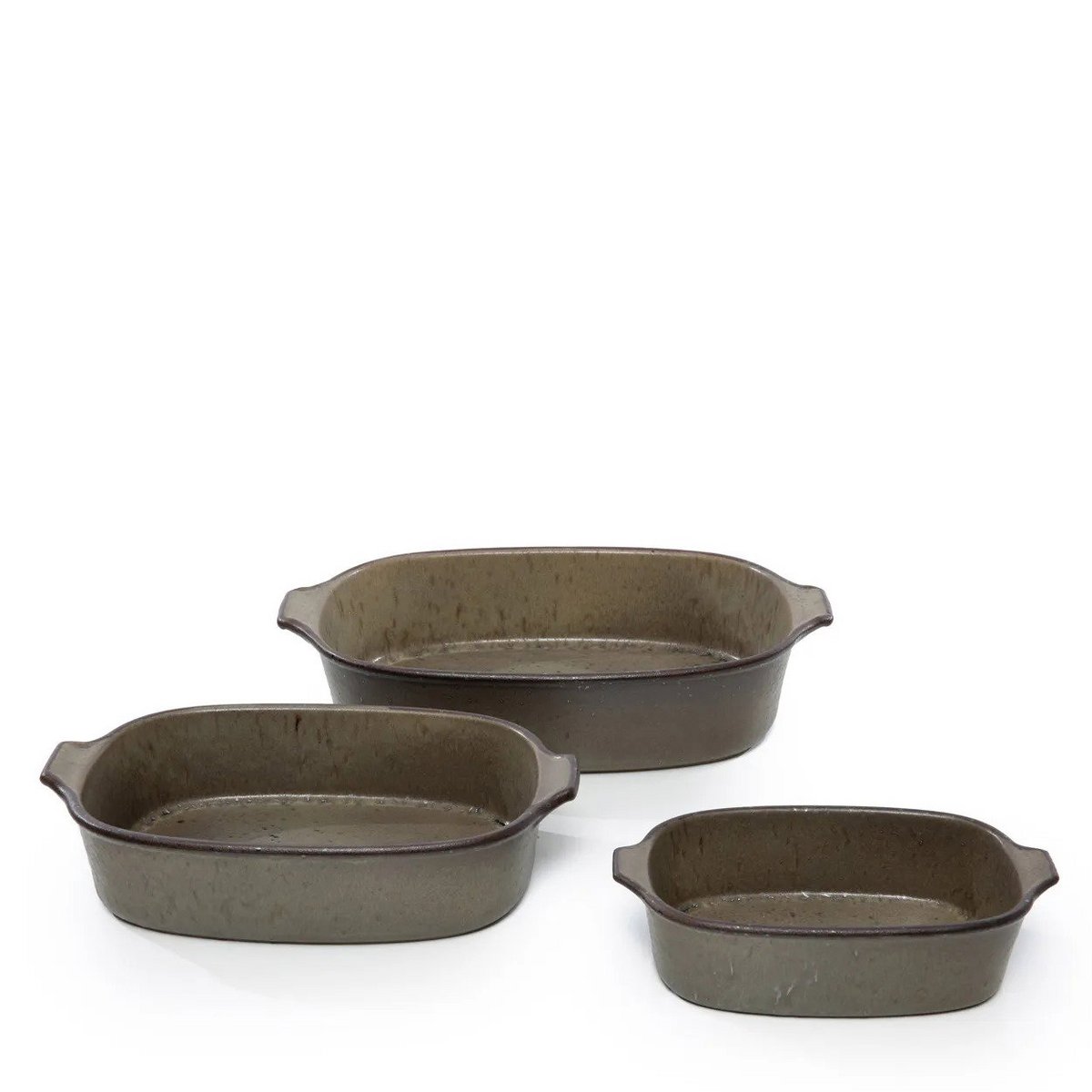 Plat de four en grès Comporta – Vert Glaçure Craquellée – L | Bazar Bizar