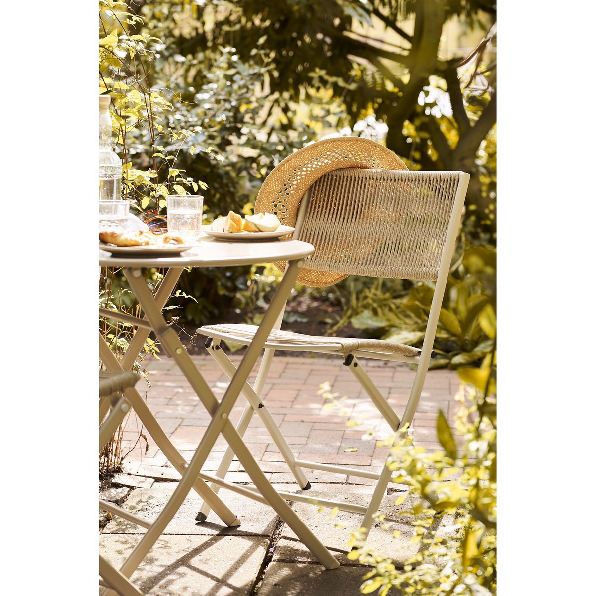 Ensemble bistro Arcas – Taupe (2 chaises + 1 table)