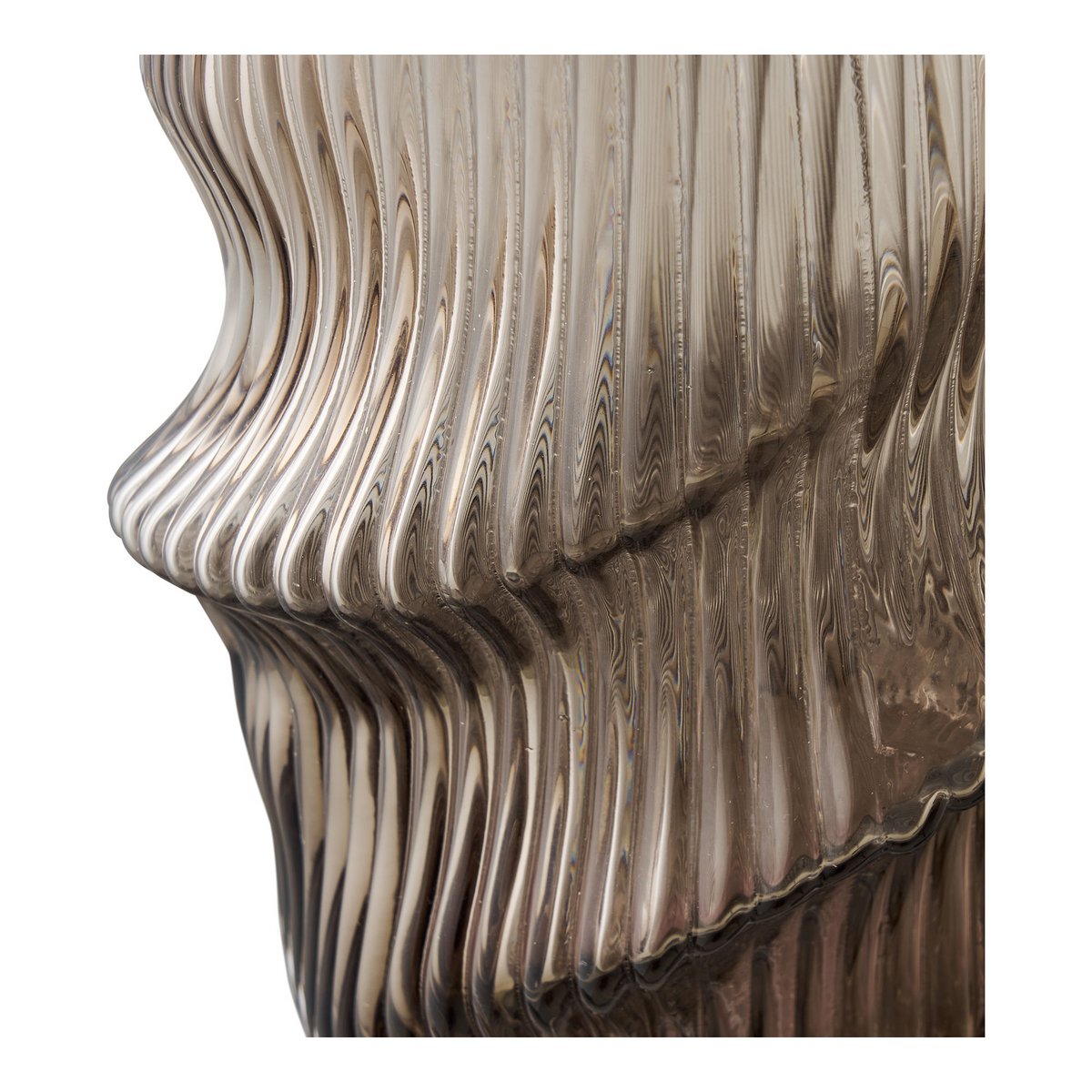 Vase en verre soufflé bouche marron – Ø17x25 cm