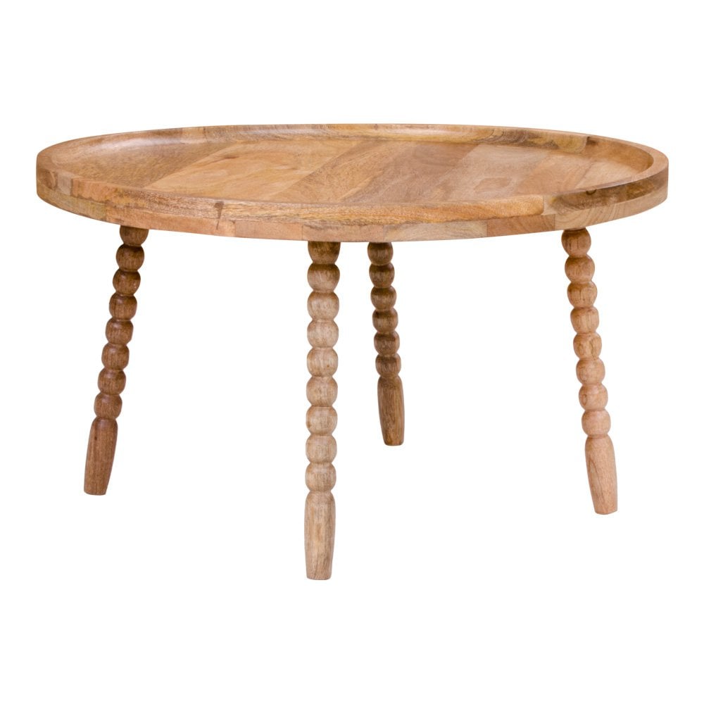Table Basse Jammu - Bois de Manguier Naturel, Ø60x35 cm